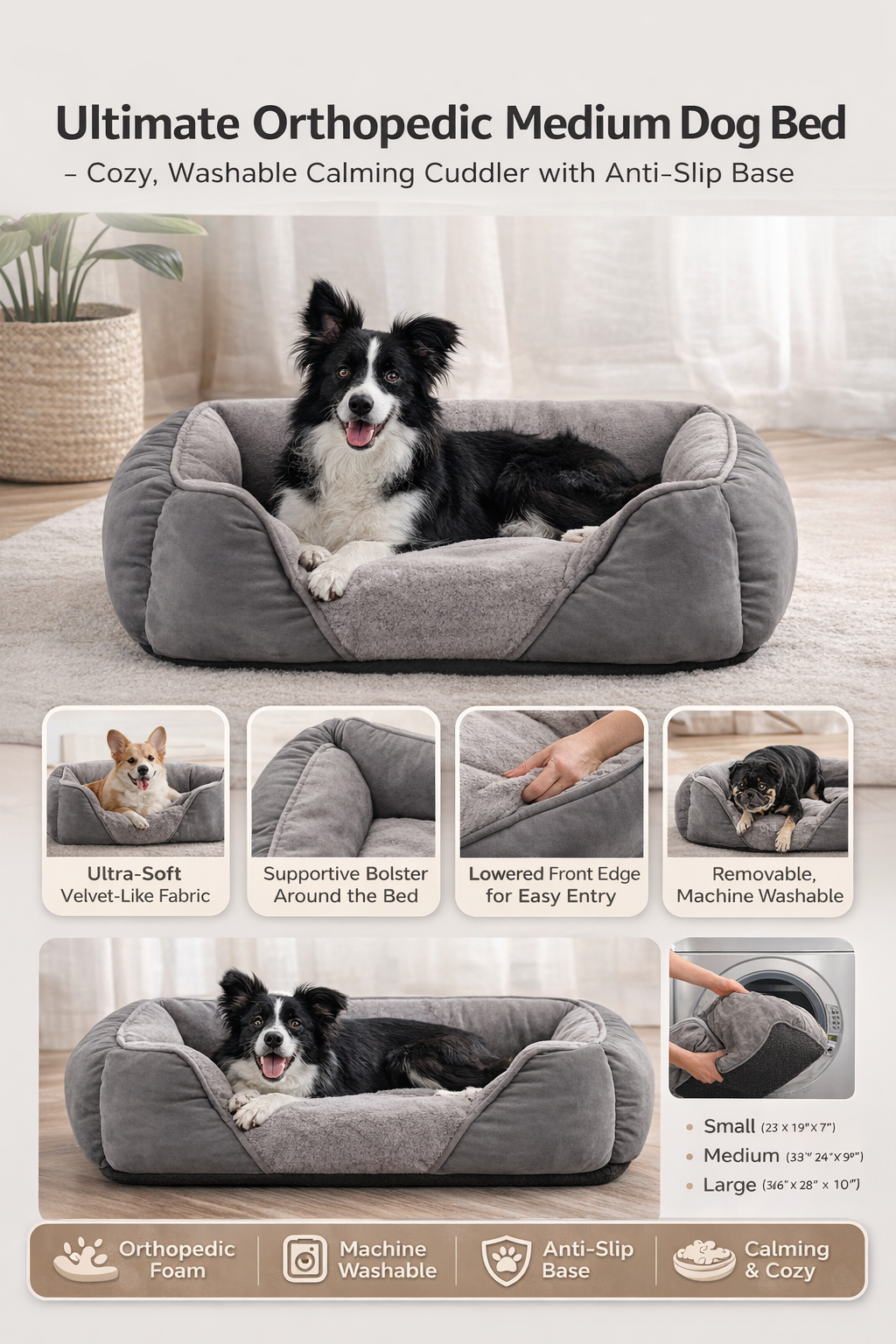 🐾 Ultimate Orthopedic Paw Bed