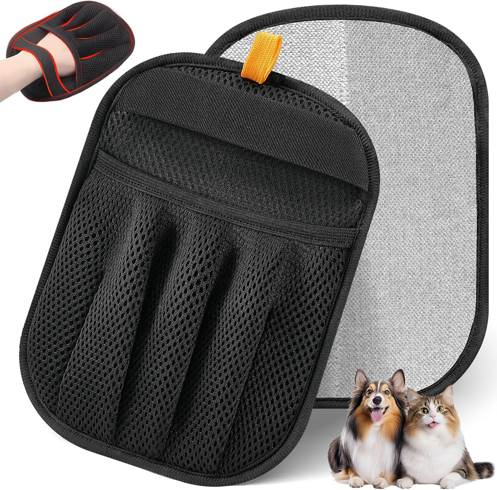 Premium Five-Finger Electrostatic Pet Hair Removal Glove for Cats and Dogs - Reusable Magic Brush Tool for Efficient Cleanup on Laundry, Furniture, Carpets, and Car Seats