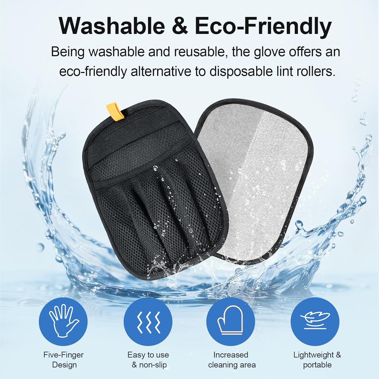 Premium Five-Finger Electrostatic Pet Hair Removal Glove for Cats and Dogs - Reusable Magic Brush Tool for Efficient Cleanup on Laundry, Furniture, Carpets, and Car Seats