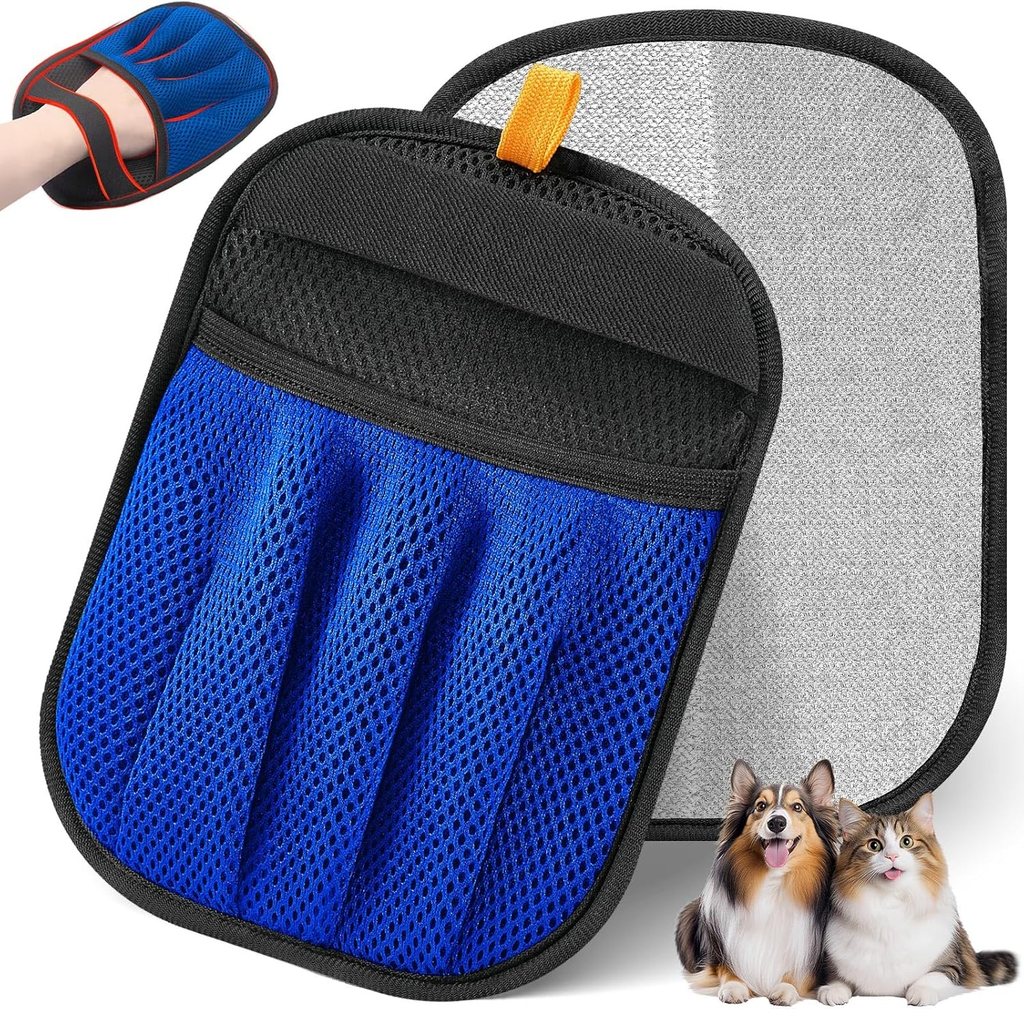 Premium Five-Finger Electrostatic Pet Hair Removal Glove for Cats and Dogs - Reusable Magic Brush Tool for Efficient Cleanup on Laundry, Furniture, Carpets, and Car Seats