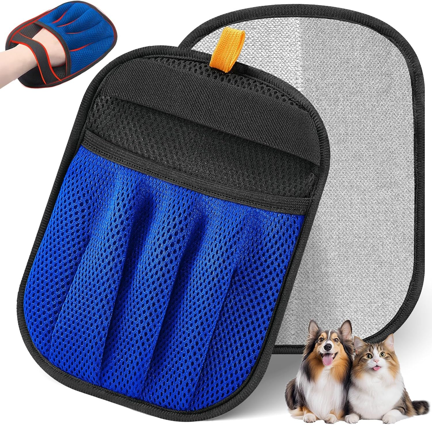 Premium Five-Finger Electrostatic Pet Hair Removal Glove for Cats and Dogs - Reusable Magic Brush Tool for Efficient Cleanup on Laundry, Furniture, Carpets, and Car Seats