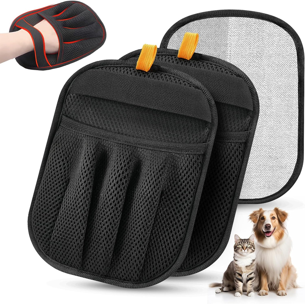 Premium Five-Finger Electrostatic Pet Hair Removal Glove for Cats and Dogs - Reusable Magic Brush Tool for Efficient Cleanup on Laundry, Furniture, Carpets, and Car Seats