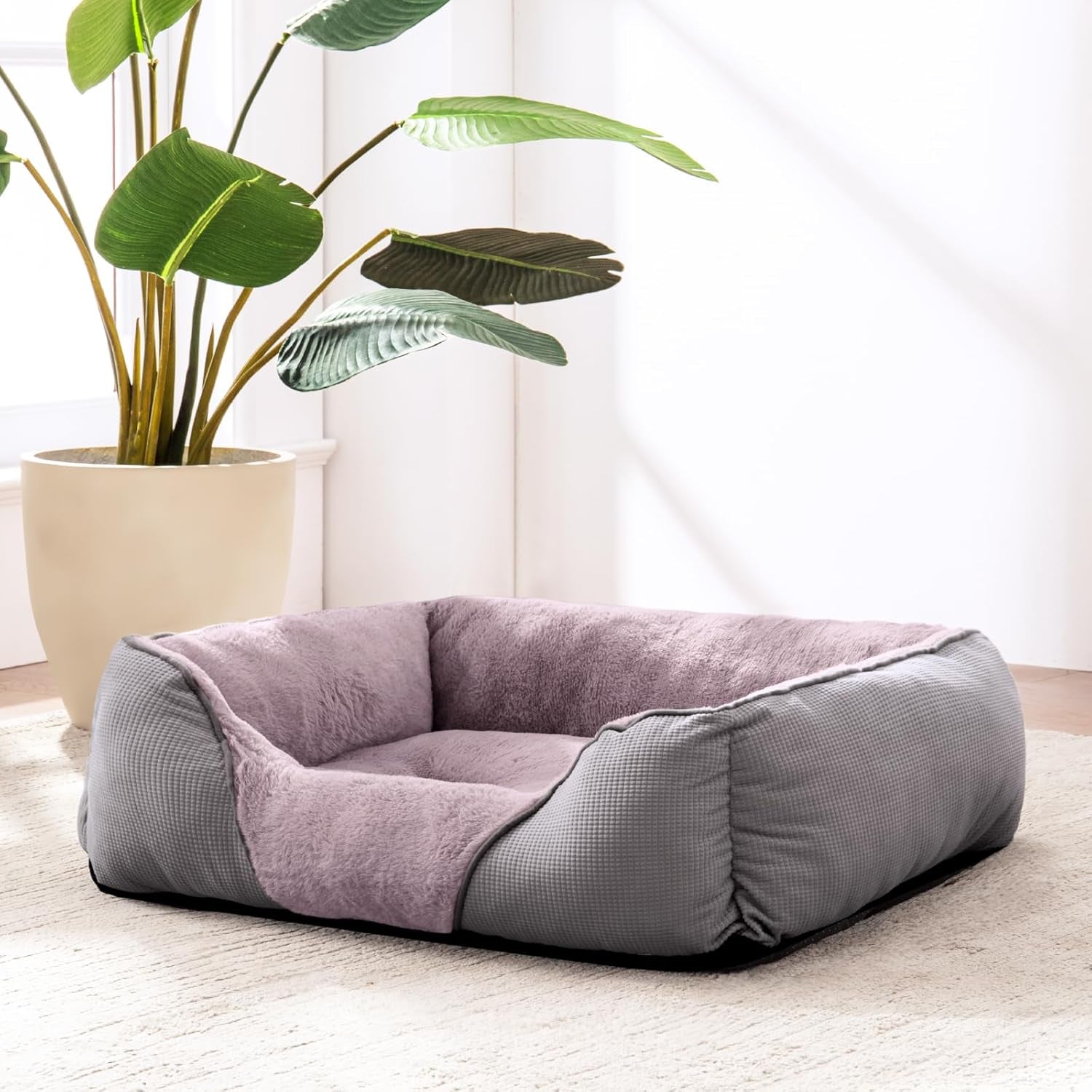 Ultimate Orthopedic Medium Dog Bed - Cozy, Washable Calming Cuddler with Anti-Slip Base for Maximum Comfort